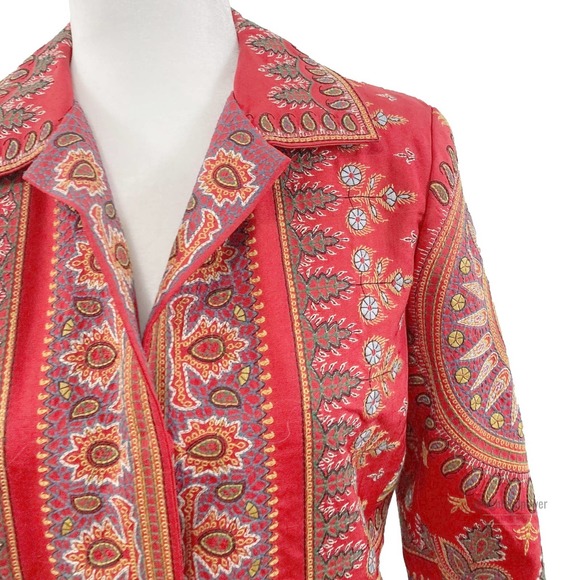 Biya for Johnny Was Asian Paisley Embroider Blazer - Picture 4 of 11